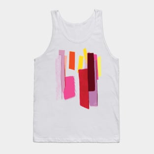 Geometric Color Swatches Illustration - Fuchsia Tank Top